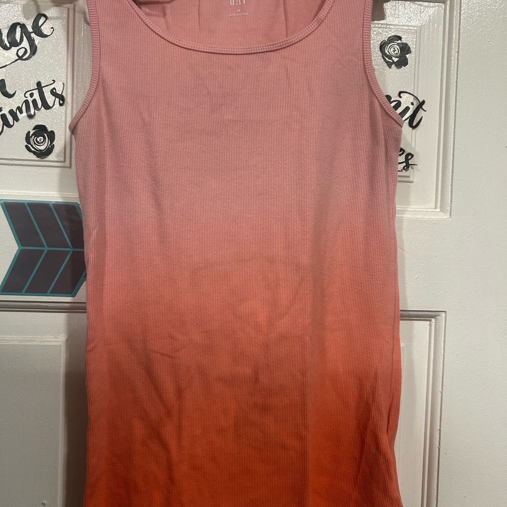 GAP Gradient Pink to Orange Tank Top